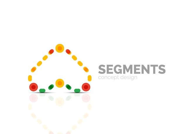 Contorno vectorial logotipo geométrico abstracto mínimo