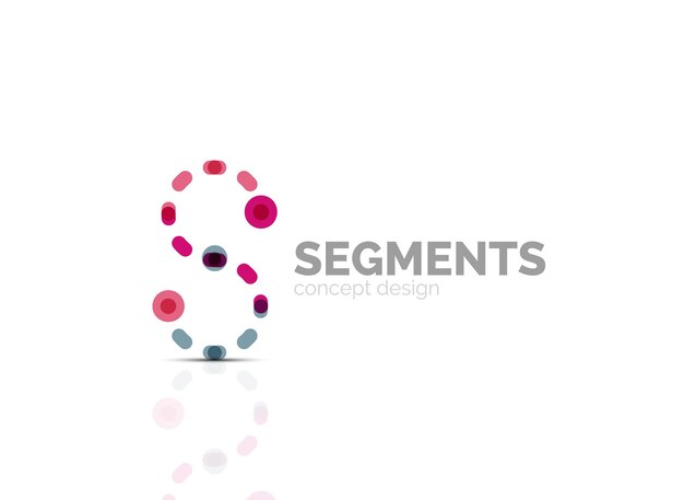 Contorno vectorial logotipo geométrico abstracto mínimo