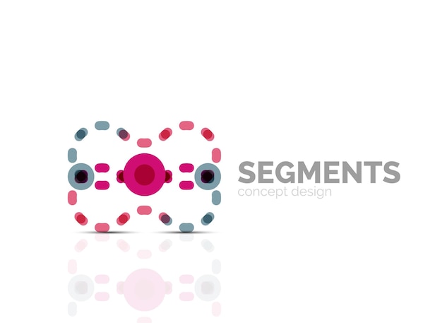 Contorno vectorial logotipo geométrico abstracto mínimo