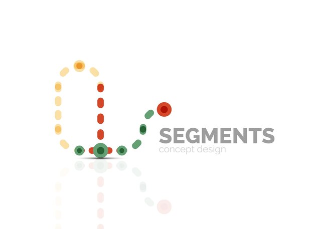 Contorno vectorial logotipo geométrico abstracto mínimo