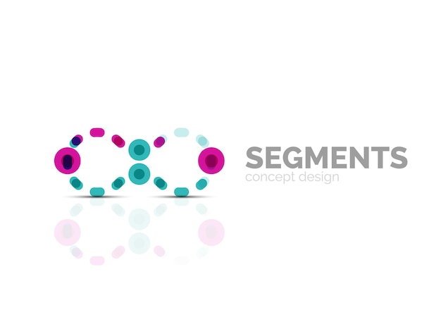 Contorno vectorial logotipo geométrico abstracto mínimo