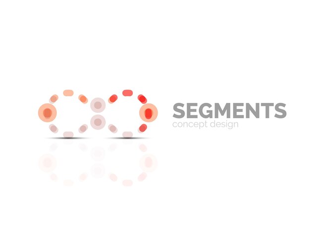 Contorno vectorial logotipo geométrico abstracto mínimo