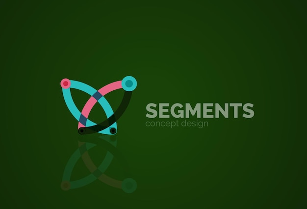Contorno vectorial logotipo geométrico abstracto mínimo
