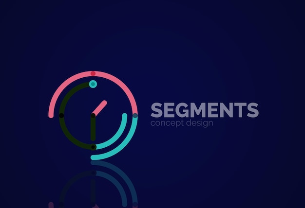Contorno vectorial logotipo geométrico abstracto mínimo