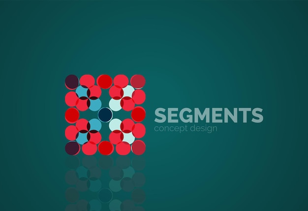 Contorno vectorial logotipo geométrico abstracto mínimo