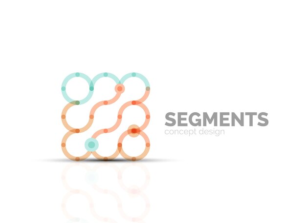 Contorno vectorial logotipo geométrico abstracto mínimo