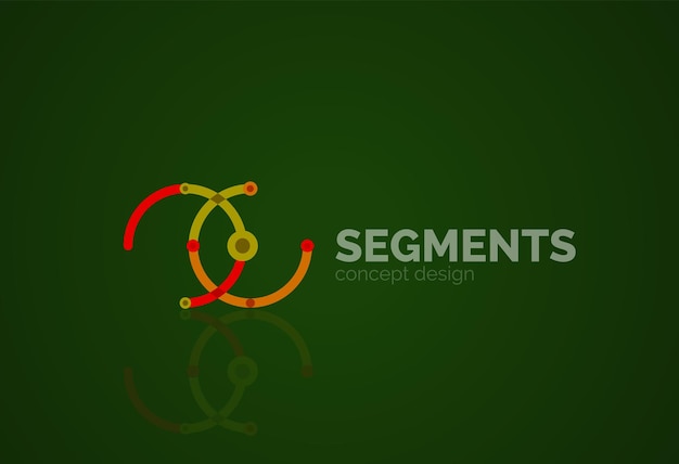 Contorno vectorial logotipo geométrico abstracto mínimo