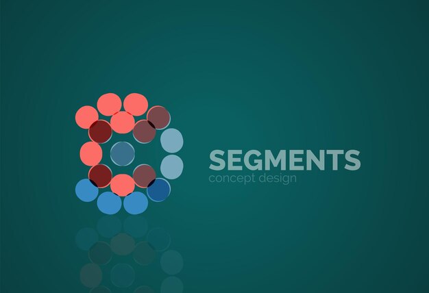 Contorno vectorial logotipo geométrico abstracto mínimo
