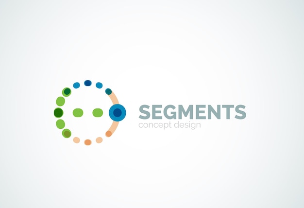 Contorno vectorial logotipo geométrico abstracto mínimo