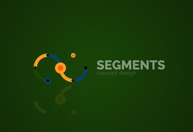 Contorno vectorial logotipo geométrico abstracto mínimo