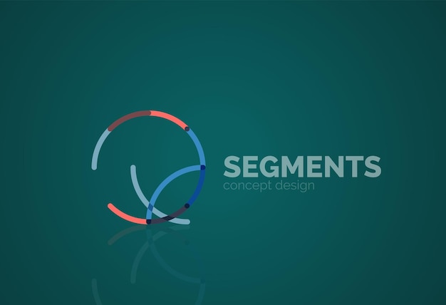 Contorno vectorial logotipo geométrico abstracto mínimo