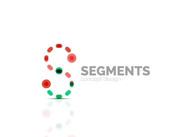 Contorno vectorial logotipo geométrico abstracto mínimo