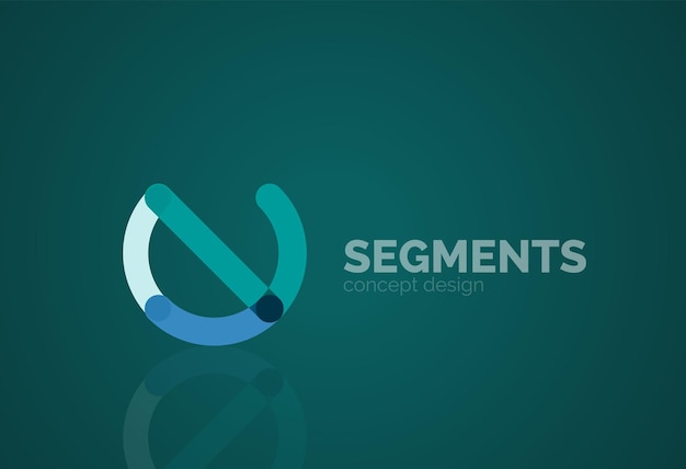 Contorno vectorial logotipo geométrico abstracto mínimo