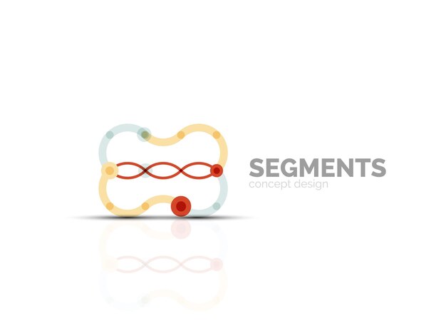 Contorno vectorial logotipo geométrico abstracto mínimo
