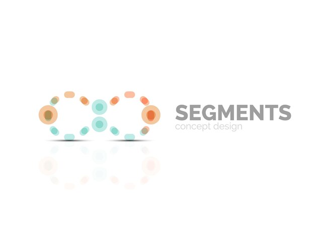 Contorno vectorial logotipo geométrico abstracto mínimo
