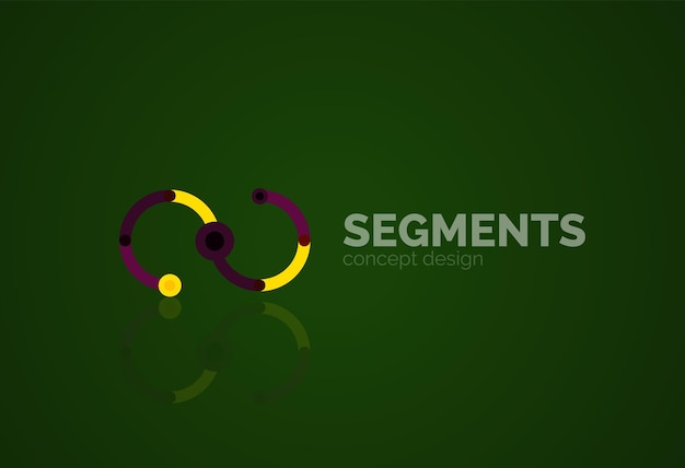 Contorno vectorial logotipo geométrico abstracto mínimo