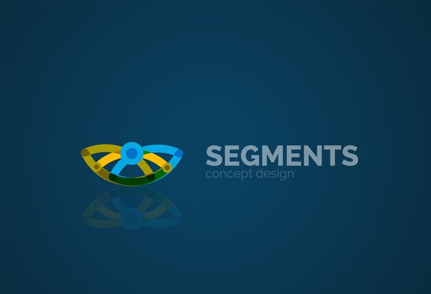 Contorno vectorial logotipo geométrico abstracto mínimo