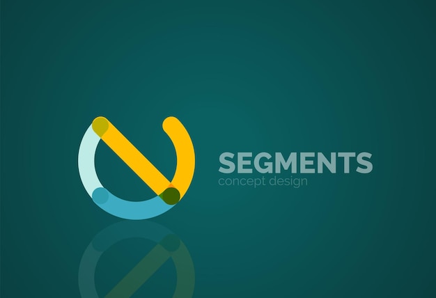 Contorno vectorial logotipo geométrico abstracto mínimo