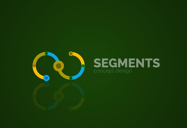 Contorno vectorial logotipo geométrico abstracto mínimo