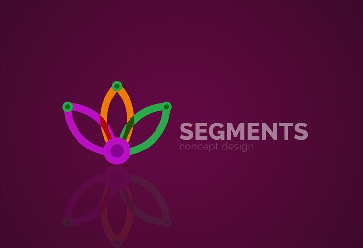 Vector contorno vectorial logotipo geométrico abstracto mínimo