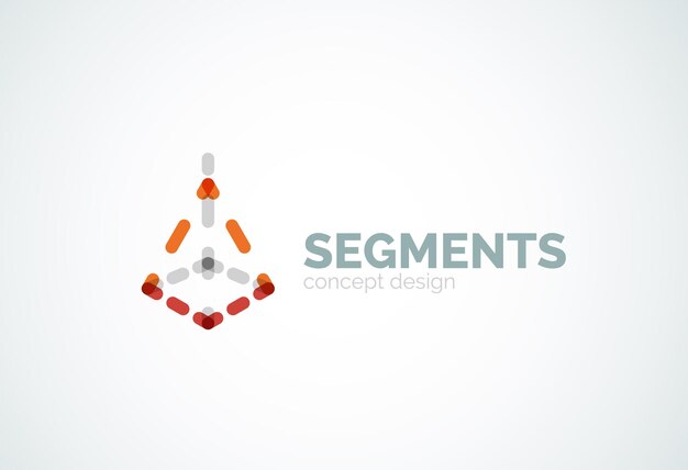 Contorno vectorial logotipo geométrico abstracto mínimo