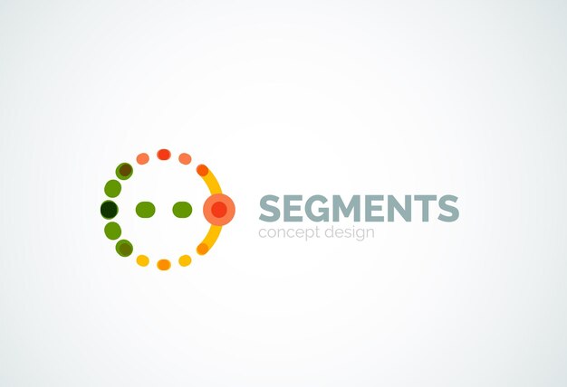 Contorno vectorial logotipo geométrico abstracto mínimo