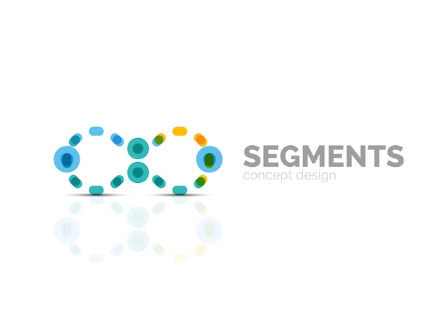 Contorno vectorial logotipo geométrico abstracto mínimo