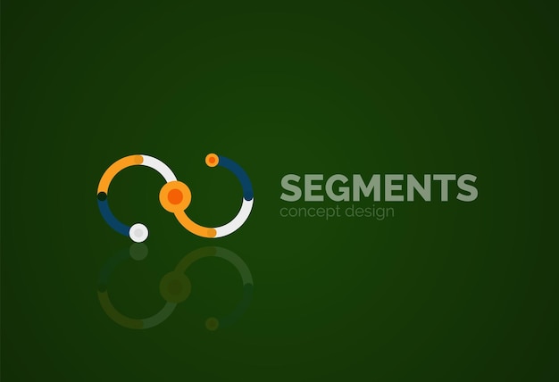 Contorno vectorial logotipo geométrico abstracto mínimo