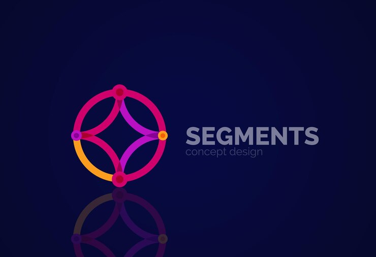 Vector contorno vectorial logotipo geométrico abstracto mínimo