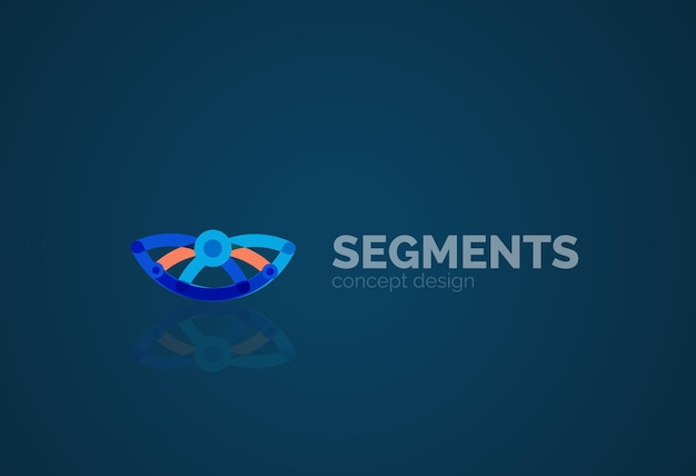 Contorno vectorial logotipo geométrico abstracto mínimo