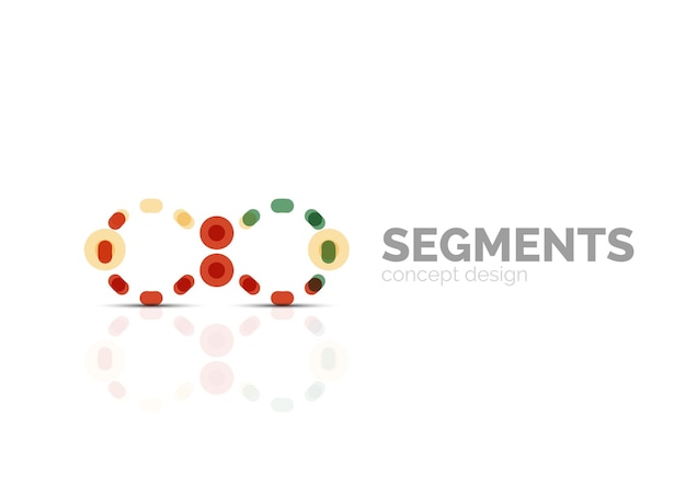Contorno vectorial logotipo geométrico abstracto mínimo