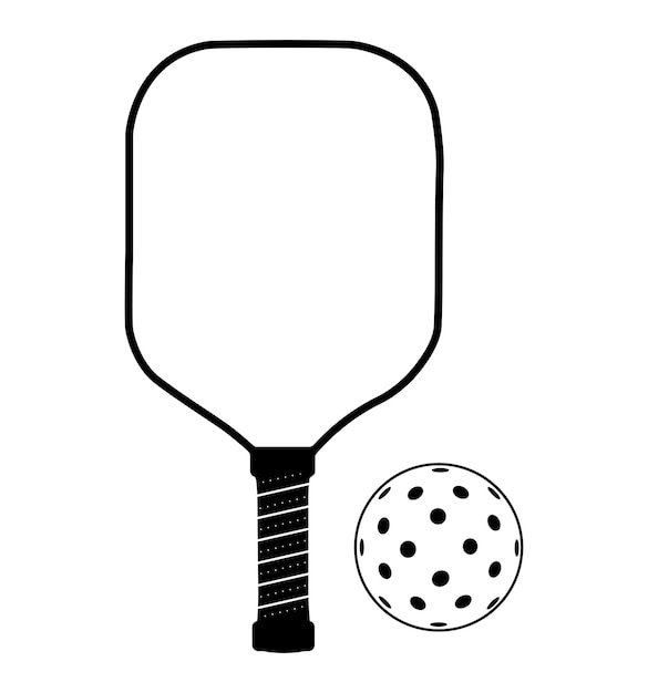 Contorno vectorial de la paleta de pickleball