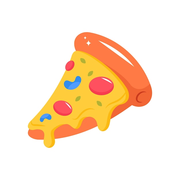 El contorno vectorial de las rebanadas de pizza es un archivo EPS 10