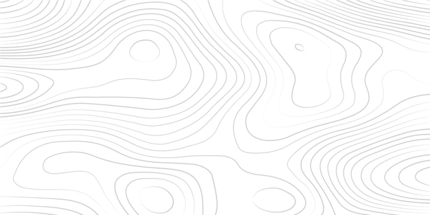 Los contornos topográficos el fondo del mapa el papel blanco los relieves curvos el fondo el paisaje topográfico