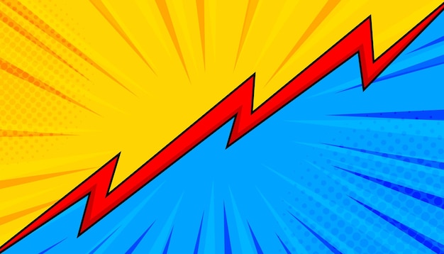 Contra el concepto competitivo de fondo cómico con medio tono y luz de rayos de sol retro