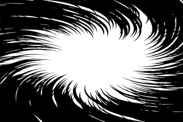 Contraste blanco y negro Fondo de rayos dispuestos en un círculo Ilustración de un destello o resplandor