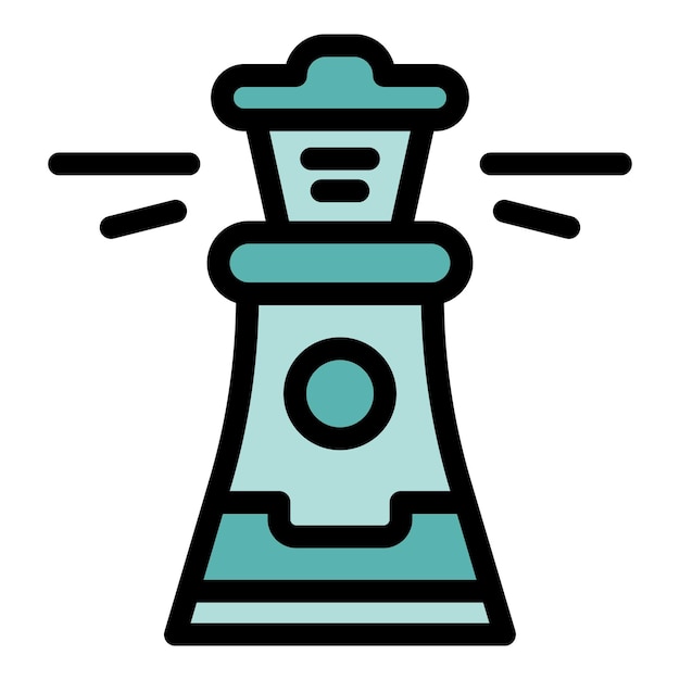 Contratación de icono de faro vector de contorno Equipo de trabajo Publicar candidato color plano