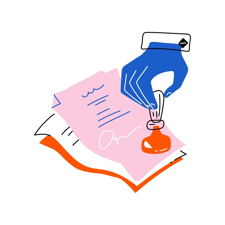 Vector contrato de negocio