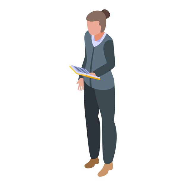 Contribuir icono de trabajo Isométrico de Contribuir icono de vector de trabajo para diseño web aislado sobre fondo blanco