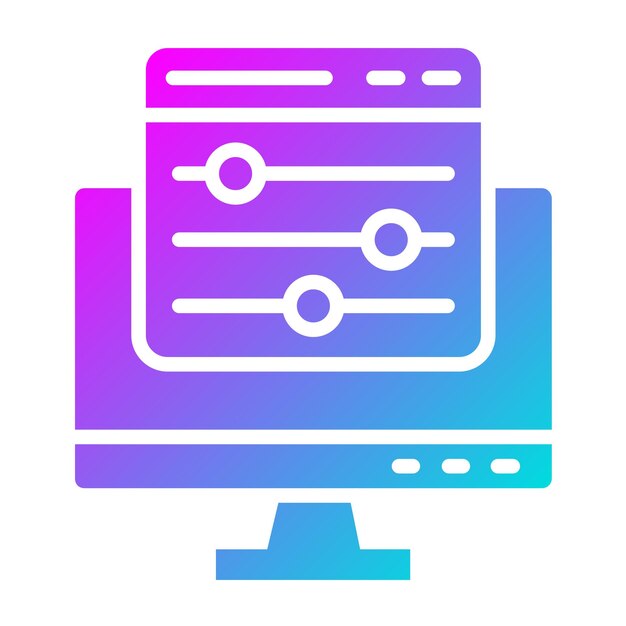 Control de color Ilustración del diseño del icono vectorial