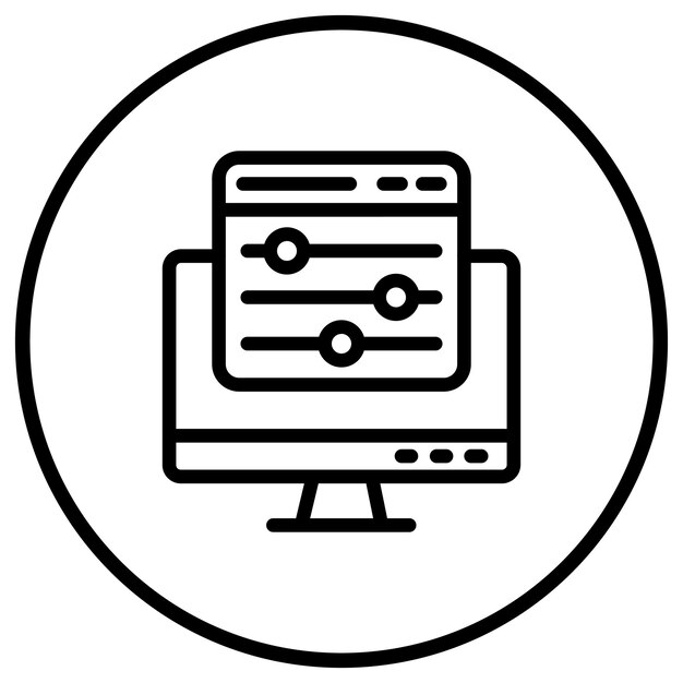 Control de color Ilustración del diseño del icono vectorial