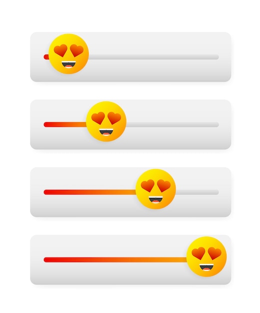 Control deslizante de nivel en estilo plano sobre fondo blanco. vector plano. Icono de flecha. Icono de color vectorial.