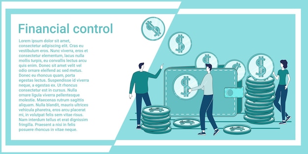 Control financiero Las personas en el fondo de una billetera y monedas clasifican dinero