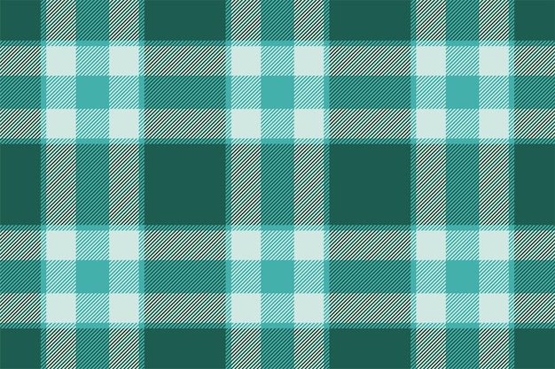 Control de fondo a cuadros patrón sin costuras en verde textura de tela vectorial para papel de embalaje de impresión textil tarjeta de regalo o papel tapiz