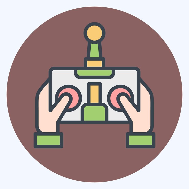 Vector control de íconos relacionados con el símbolo del dron estilo de color mate ilustración de diseño simple