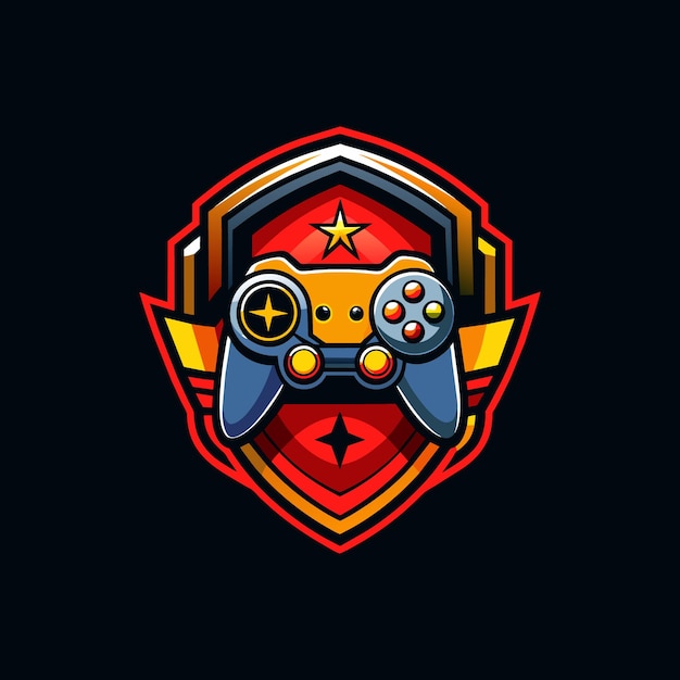 Vector control remoto de juegos ilustración de victor diseño del logotipo de la mascota