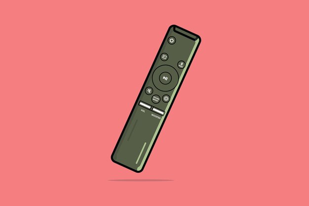 Control remoto para TV o centro de medios ilustración vectorial concepto de icono de objetos de tecnología