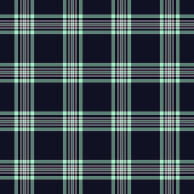 Control de tela a cuadros de patrón tartan sin costuras con un fondo vectorial de textura textil