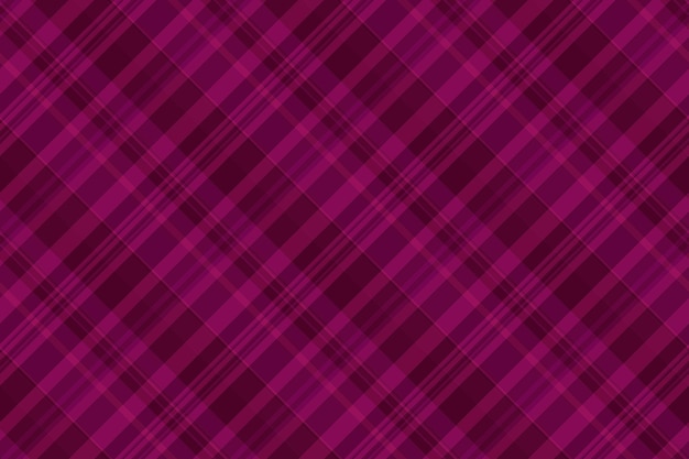Control de textura a medida de la tela de diciembre vector de tartan sin costuras Diverso fondo textil patrón a cuadros en colores rosados y oscuros