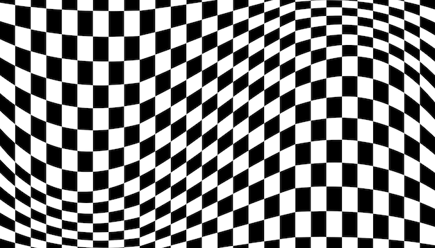 Controlador de fondo de onda de casilla negra y blanca patrón geométrico de fondo abstracto con visua